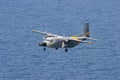 CASA C-212 aviocar during rescue maneuvers inflight Royalty Free Stock Photo