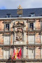 Coat of arms at Casa de la PanaderÃÂ­a, Madrid, Spain Royalty Free Stock Photo