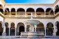 Seville, Patio Principal of La Casa De Pilatos. The building is a precious palace in mudejar spanish style. Spain