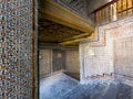 Casa de Pilatos staircase with ingredible old azulejos tille geometric pattern - real masterpiece of Italian Renaissance, Seville