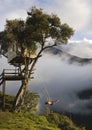 Casa del Arbol - Incredible swing over the abyss in Ecuador Royalty Free Stock Photo