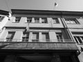 Casa della Giovane in Alba in black and white Royalty Free Stock Photo