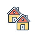 Color illustration icon for Casa, cottage and domicile