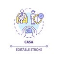 CASA multi color concept icon