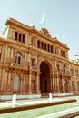 Casa Rosada Pink House. Buenos Aires. Vintage and yesteryear effect Royalty Free Stock Photo