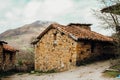 Rural stone house in a village in Asturias, Spain Royalty Free Stock Photo