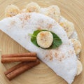 Casabe (bammy, beiju, bob, biju) - flatbread made from cassava (tapioca) Royalty Free Stock Photo