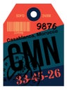 Casablanca airport luggage tag