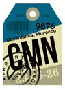 Casablanca airport luggage tag