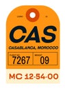 Casablanca airport luggage tag