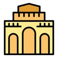 Casablanca building icon vector flat