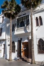 CASABLANCA, MOROCCO - APRIL 13, 2023 - Entrance of the famous Rick\'s Cafe, set from the movie Casablanca