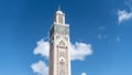 The minarette of the Hassan II Mosque in Casablanca, Morocco. Royalty Free Stock Photo