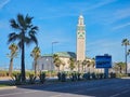 Casablanca, Morocco - 24 january 2024 - view of the famous Hassan II Mosque seen from the street
