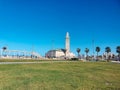 Casablanca, Morocco - 28 November 2021, view of Hassan II Mosque from the street, Casablanca cityscape Royalty Free Stock Photo