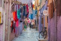 Casablanca, Morocco: 09/10/2019: one of the main street in the city center of Morocco. the streets are crowd, full of people and