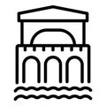 Casablanca port icon outline vector. City travel