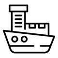 Casablanca ship icon outline vector. Morocco travel