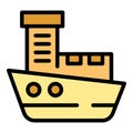 Casablanca ship icon vector flat