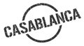 Casablanca stamp. Casablanca grunge round isolated sign.