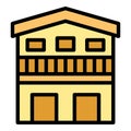 Casablanca tower house icon vector flat