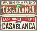 Casablanca vintage tin signs