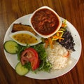 Casado, the typical meal of Costa Rica Royalty Free Stock Photo