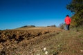 Casaglia, Pisa, Italy - 16 november, 2017: Trekking route in Casaglia, Municipality of Montecatini Val di Cecina