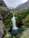 Cascada de las Animas: waterfall in Central Chile. Andes mountains. linares