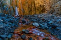 Cascada de Los Colores at caldera de Taburiente at La Palma, Canary islands, Spain