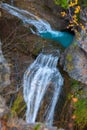 Cascada del Estrecho waterfall in Ordesa valley Pyrenees Spain