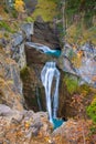 Cascada del Estrecho waterfall in Ordesa valley Pyrenees Spain