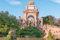 Cascada Monumental Gaudi fountain in Ciutadella Park in Barcelona Royalty Free Stock Photo