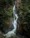 Pailon del diablo is the name of this huge waterfall in Ecuador Royalty Free Stock Photo