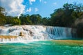 Cascadas de Agua Azul waterfalls. Agua Azul. Yucatan. Mexico Royalty Free Stock Photo