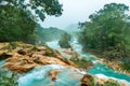 Cascadas de Agua Azul waterfalls. Agua Azul. Yucatan. Mexico Royalty Free Stock Photo