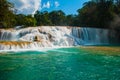 Cascadas de Agua Azul waterfalls. Agua Azul. Yucatan. Mexico Royalty Free Stock Photo