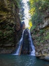 Cascade of the Bukhtivets waterfall Royalty Free Stock Photo