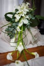 Cascade of Calla Lilies: A Bridal Bouquet Royalty Free Stock Photo