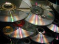 Cascade of CDs Royalty Free Stock Photo