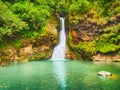 Cascade Chamouze waterfall. Mauritius Royalty Free Stock Photo
