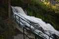 Cascade de Coo, stairway at the smaller side Royalty Free Stock Photo