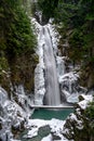 Cascade falls regional park in Deroche, British Columbia Royalty Free Stock Photo