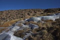 Cascade of frozen water on the Altiplano Royalty Free Stock Photo