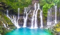 Cascade of Grand Galet, Langevin valley, La Reunion island, France Royalty Free Stock Photo