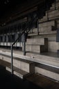 Cascade marble stairs of Le Corbusier building, vertical shot Royalty Free Stock Photo