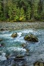 Cascade near Nairn Falls Provincial Park, Pemberton, British Columbia, Sea to Sky Highway, Canada Royalty Free Stock Photo