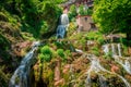 Cascade of Orbaneja del Castillo in spring