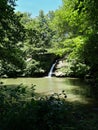 Cascade in the Parco della Mola Royalty Free Stock Photo