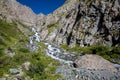 Cascade of river in Kirgizstan